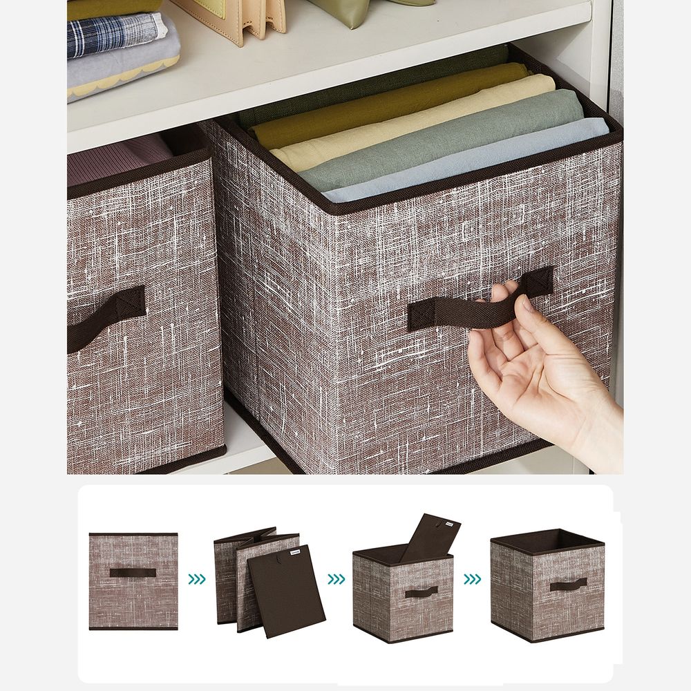 SONGMICS Non-Woven Fabric Storage Cubes with Double Handles