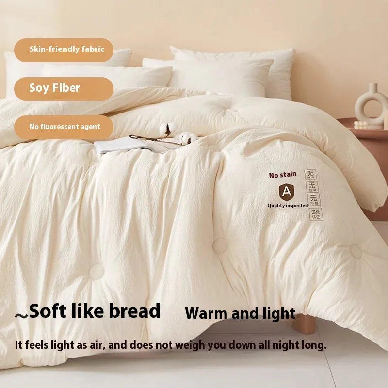 Comfortable Soybean Cellucotton Single Double Duvet Airable Cover Lunch Break Spring Summer Thin Quilt Duvet Insert