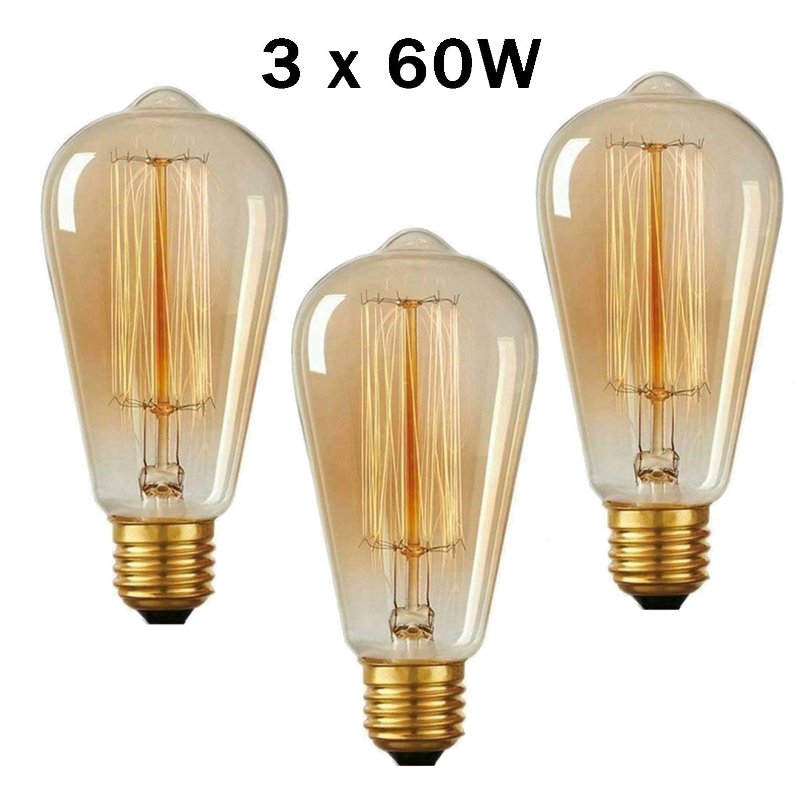 E26 ST64 60W Vintage Retro Industrial Filament Dimmable Bulb~1145