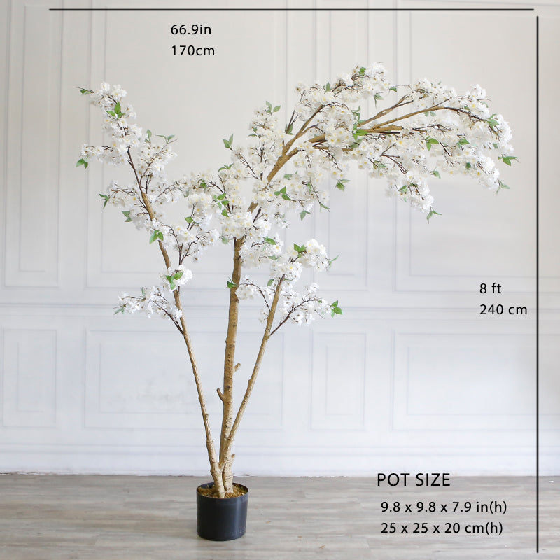 Blossom Artificial Potted Tree 8'