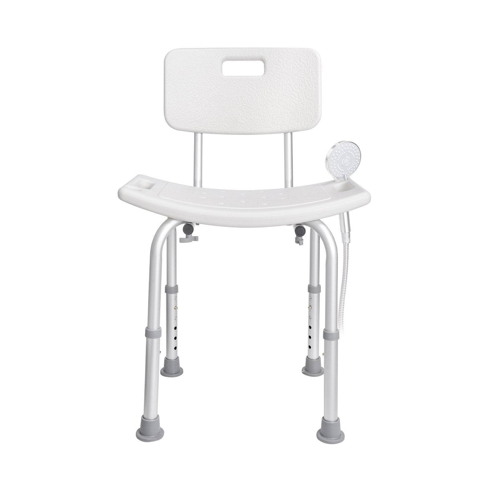 Shower Chair, Shower Seat With Back, Adjustable Height Shower Stool, Shower Chair For Inside Shower Bathtub, Non-slip Bathroom Bench Bath Chair For Elderly Disabled Handicap, 350 Lbs Capacity