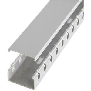 2in x 1in Open Slot Wiring Cable Raceway Duct with Cover - Open Slot - Cable raceway - gray - 1.7 m