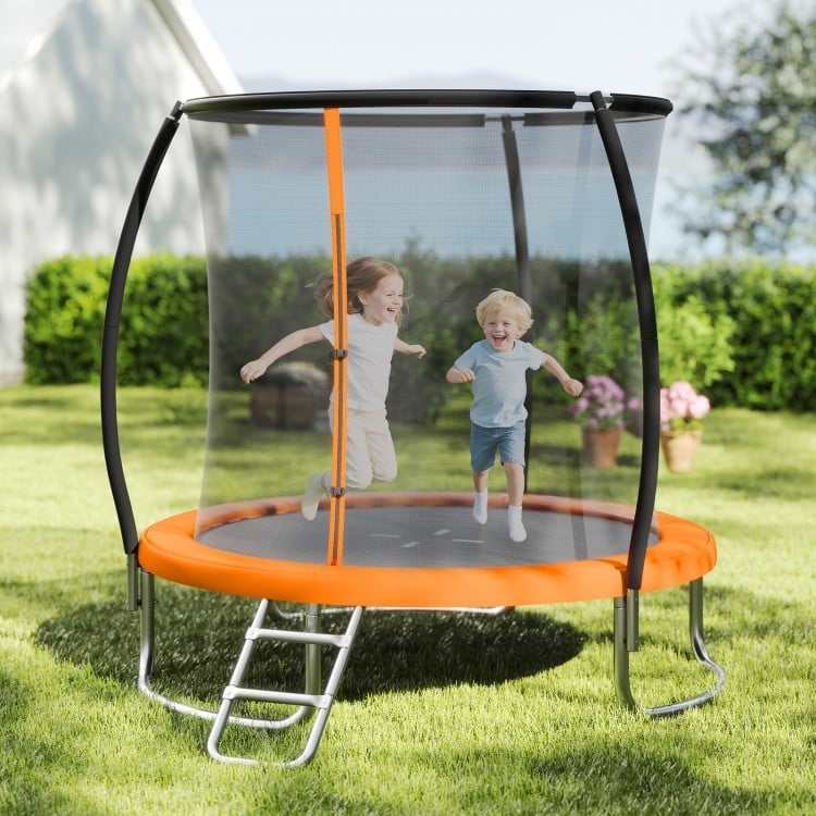 8FT Outdoor Heavy-Duty Recreational Trampoline-Orange