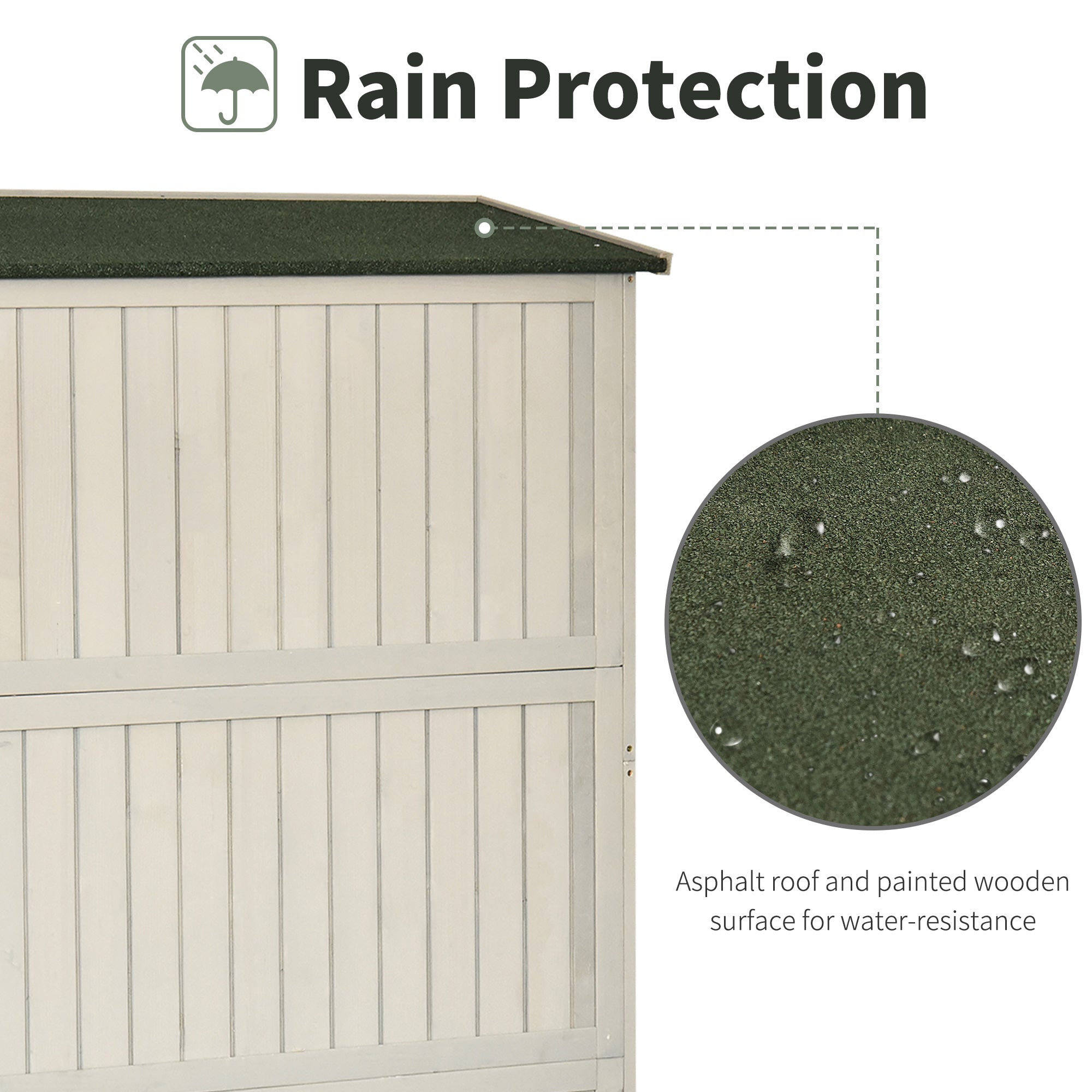 Outsunny Wooden Garden Storage Shed 4x1.5ft Outdoor Tool Organizer with Windows Double Door