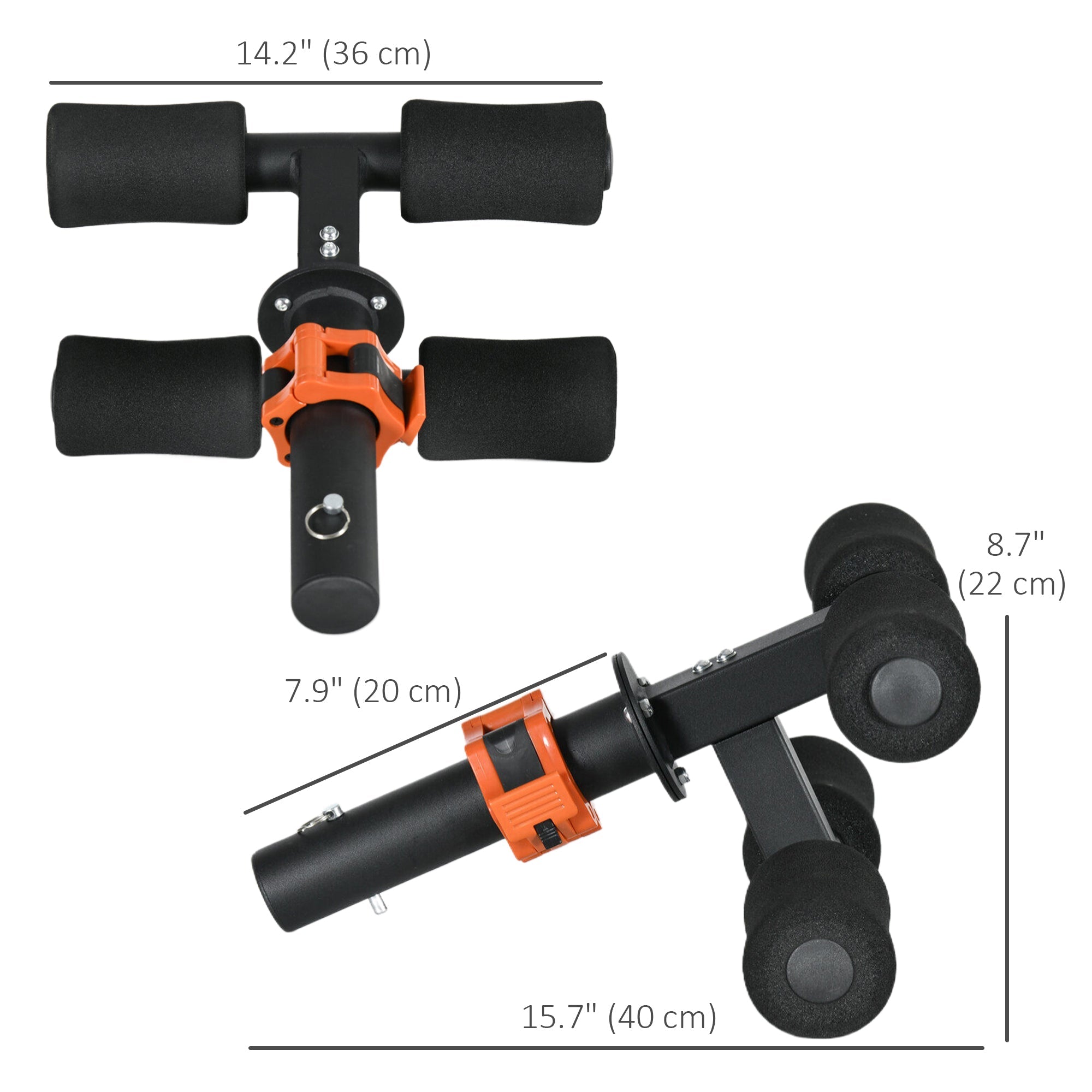 Soozier Tib Bar for Calf Shin Ankle Strengthening Fits 2" Weight Plates Tibialis Trainer