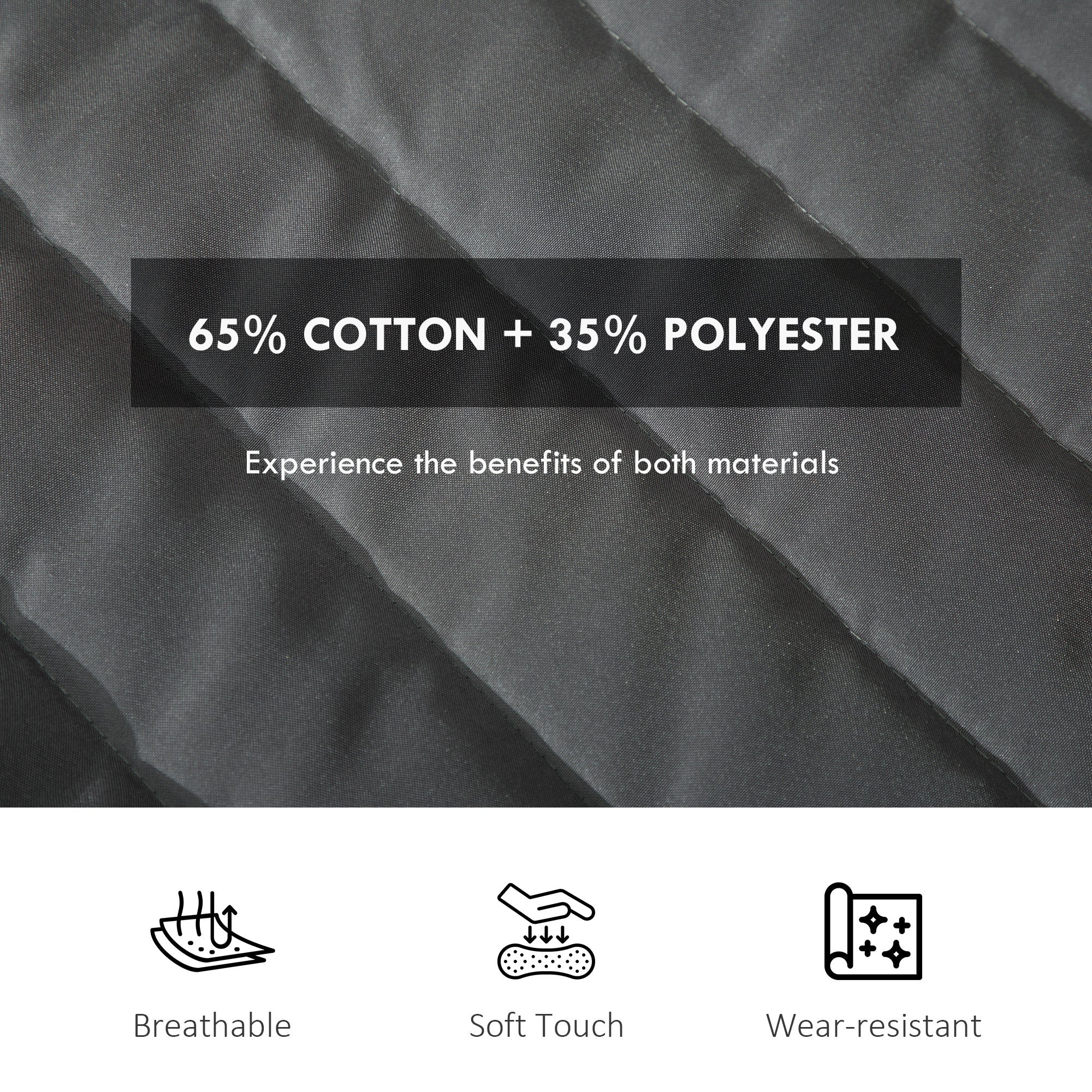 Outsunny 2 Person Hammock Quilted Double Hammock with Stand Pillow Spreader Bars for Outdoor Camping Beach, Dark Grey