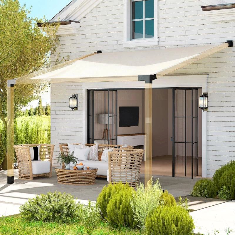 Pergola Kit, 15° Slanted Pergola Bracket Kit with 3-Way Brackets, Post Bases, Wall Mounts for 3.6" X 3.6" Lumber, Black
