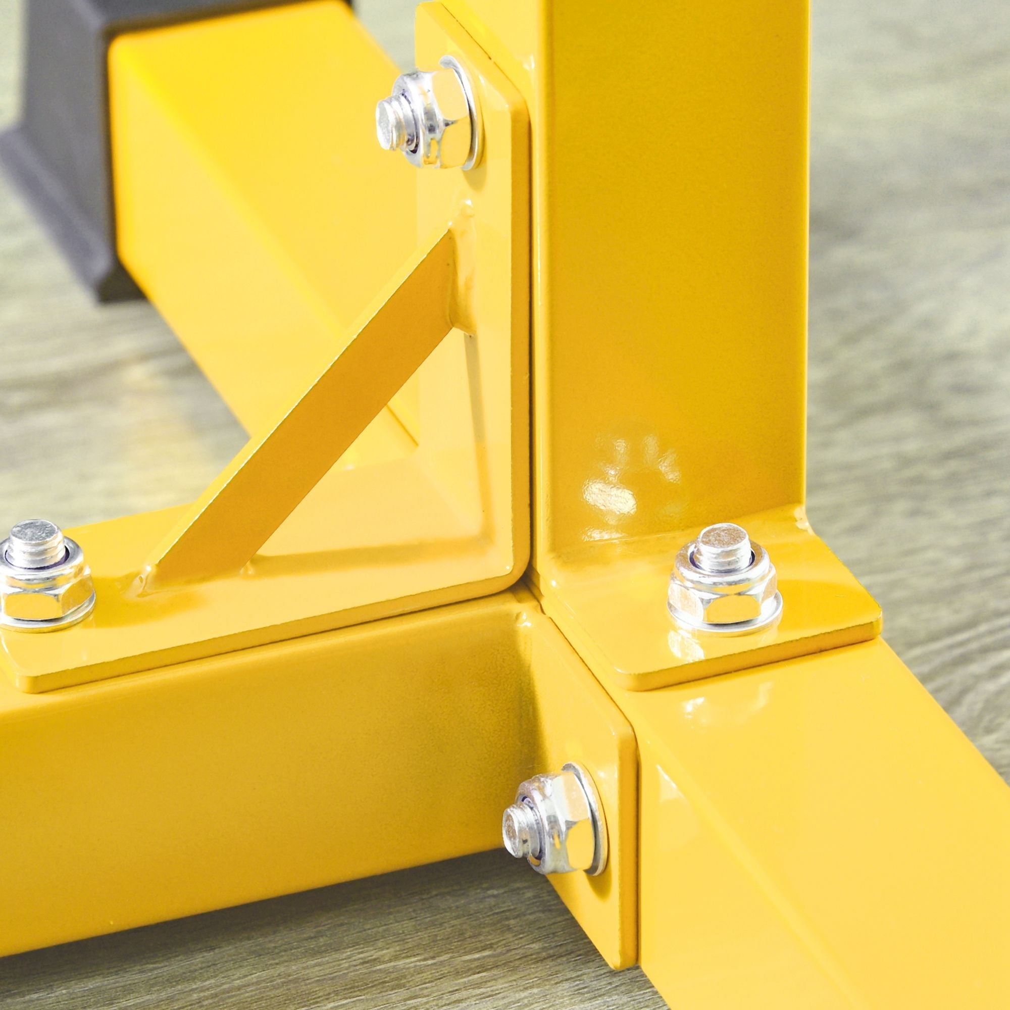 Soozier Bulgarian Split Squat Stand, Single Leg Squat Stand, 12-Level Adjustable Squat Roller for Lower Body Strength Training, Yellow