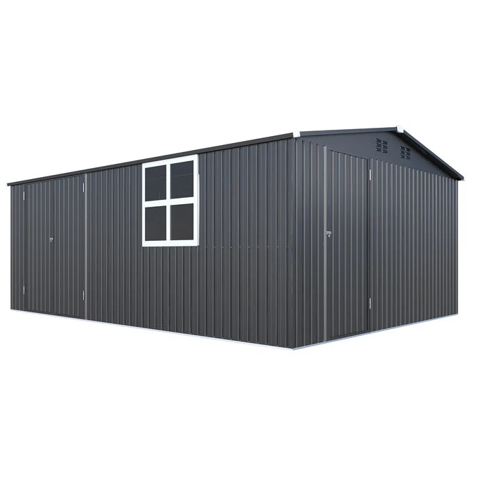 16' x 12' Outdoor Metal Storage Shed with Windows – Large 12x16 Utility Shed
