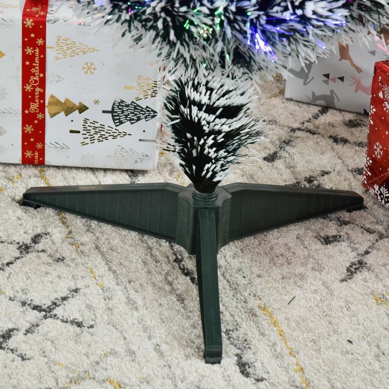 HOMCOM Pre-Lit LED Optical Fiber Christmas Tree with Stand