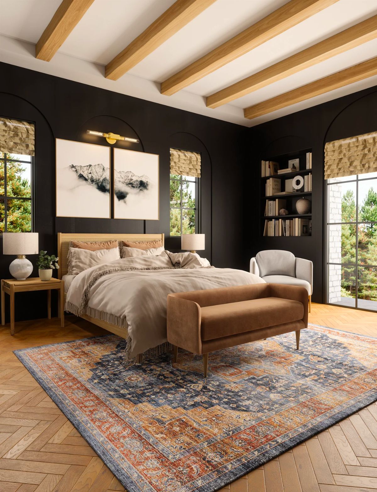 Talia Orange Blue Rug