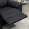 HOMCOM Manual Recliner Chair with Vibration Massage, Side Pockets, Microfibre Reclining Chair for Living Room, Black