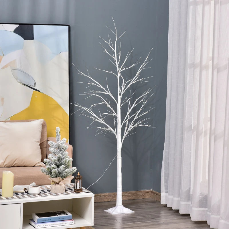 Outsunny Garden Birch Tree Light with 58 Warm LED Lights and 8 Modes, DIY Artificial Lamp for Indoor & Outdoor Parties