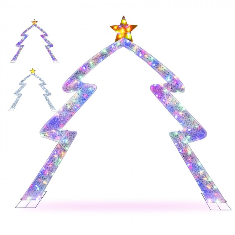 8.8 Feet Christmas Tree-shaped Archway with Top Star