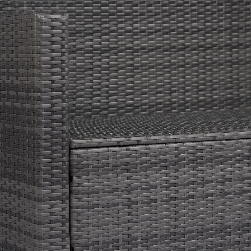 Outsunny Outdoor Furniture with Table, Wicker Furniture with Loveseat and 2 Chair for Garden, Poolside, Grey