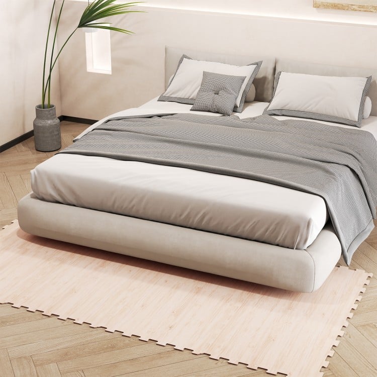 8 Pieces EVA Foam Floor Tiles with Wood Texture