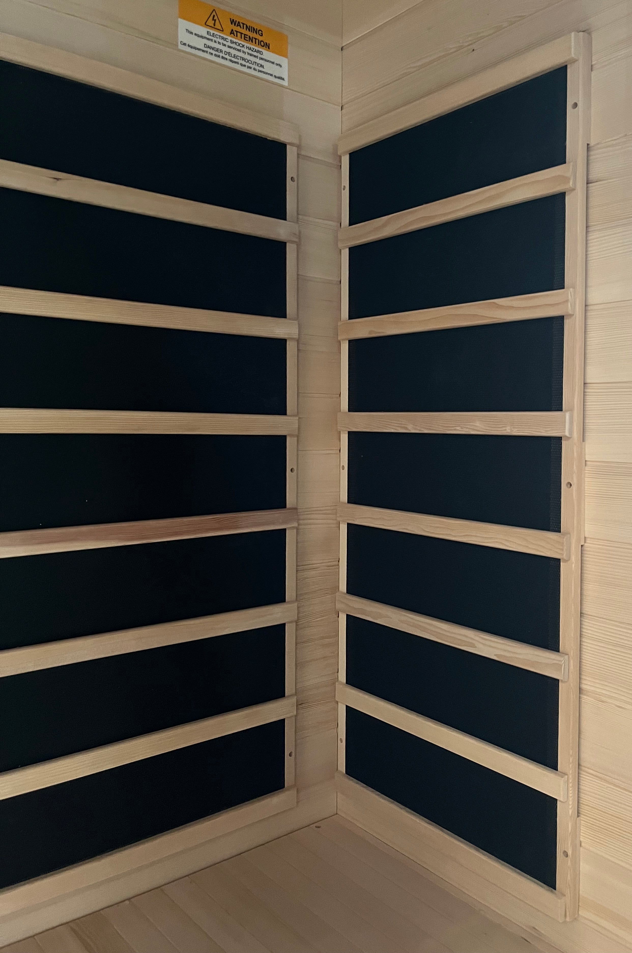 Blisspod, Vienna, Far Infrared Sauna Canadian Hemlock Very Low EMF Sauna, 7 Heaters – 3 Persons