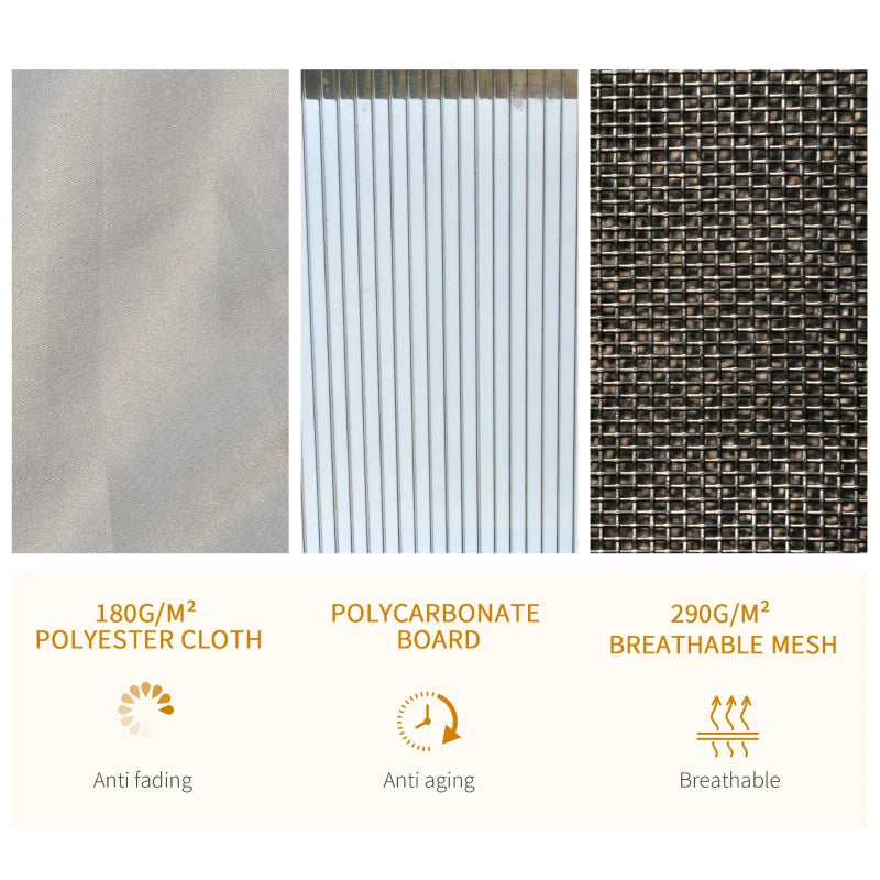 Outsunny 10'x12' Hardtop Patio Gazebo Aluminum Gazebo Canopy with Double Tier Roof, Curtains, Netting Sidewalls, Black & Grey