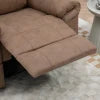 HOMCOM Manual Recliner Chair with Vibration Massage, Side Pockets, Microfibre Reclining Chair for Living Room, Brown