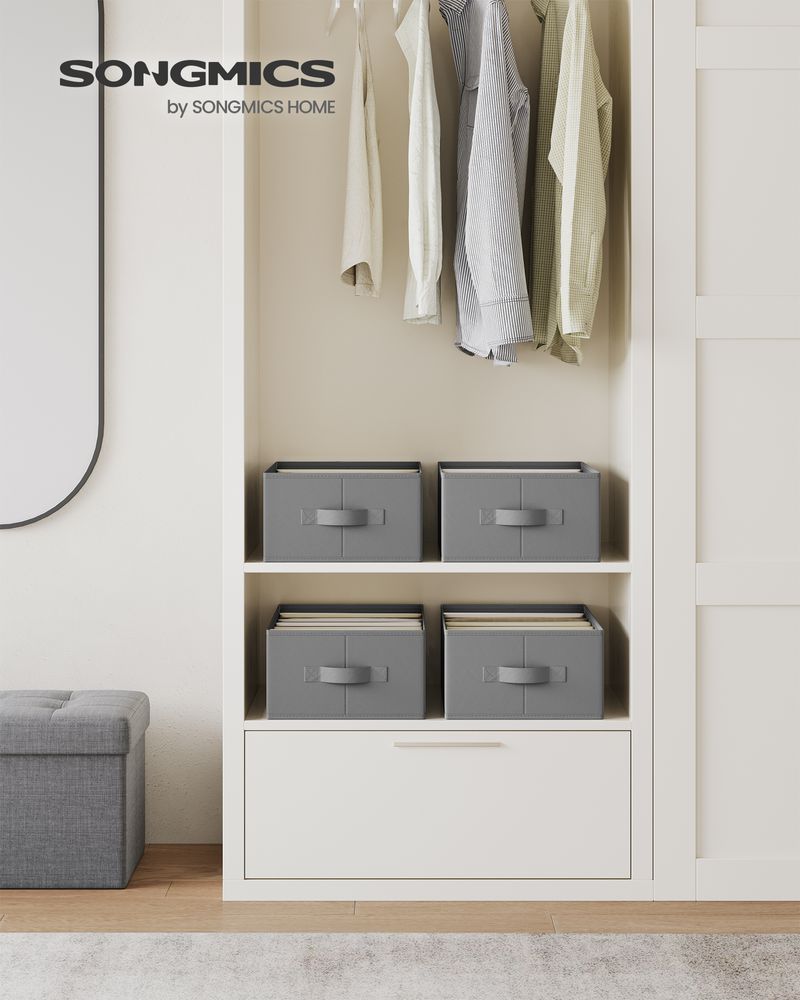 SONGMICS Wardrobe Clothes Organizer with 6 Grids