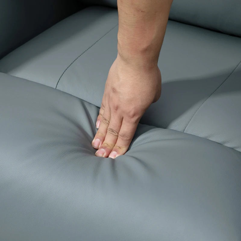 HOMCOM Lift Chair for Seniors, PU Leather Upholstered Electric Recliner Chair with Remote, Side Pockets, Quick Assembly, Grey