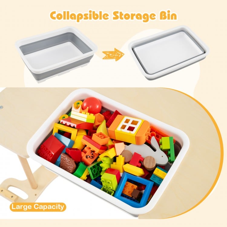 8 in 1 Climbing Arch Sensory Table for Kids with Collapsible Storage Bin for 3+ Years Old