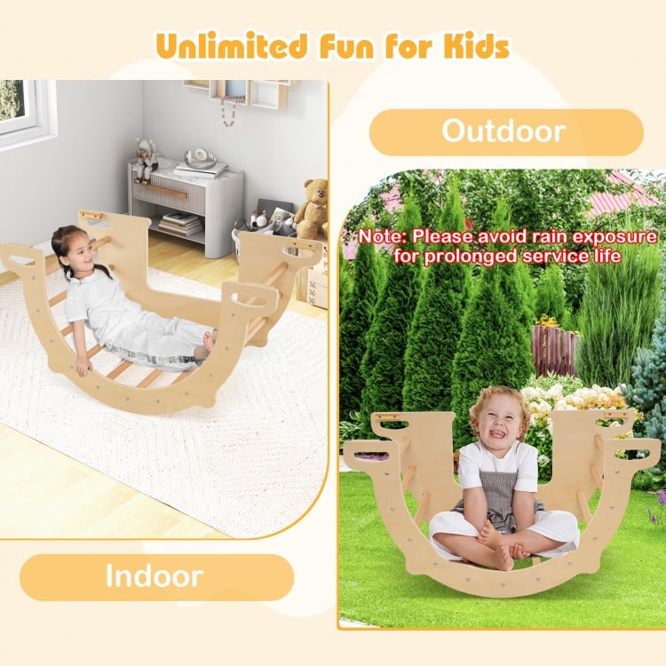 8 in 1 Climbing Arch Sensory Table for Kids with Collapsible Storage Bin for 3+ Years Old