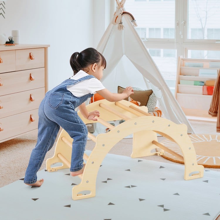 8 in 1 Climbing Arch Sensory Table with Collapsible Storage Bin for Kids