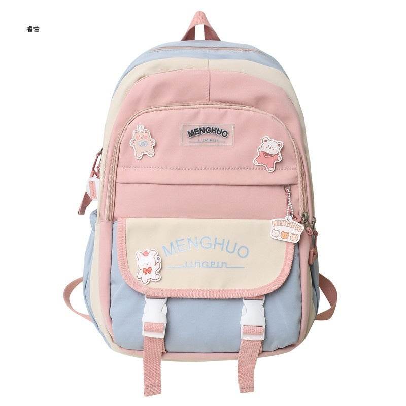 2pcs Large Capacity School College Girls Backpack Shoulder Bag