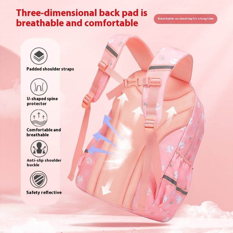 6-12-year-old Primary School Children Girls Backpack Large Capacity Schoolbag