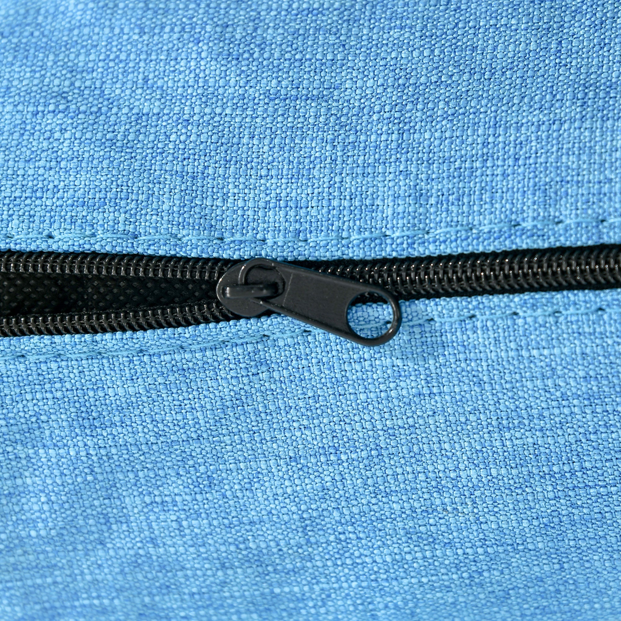 HOMCOM Traditional Style Double Sofa with Sponge Padding and Rubber Wood Leg, 2 Seater Nail Head Accent Loveseat, Light Blue