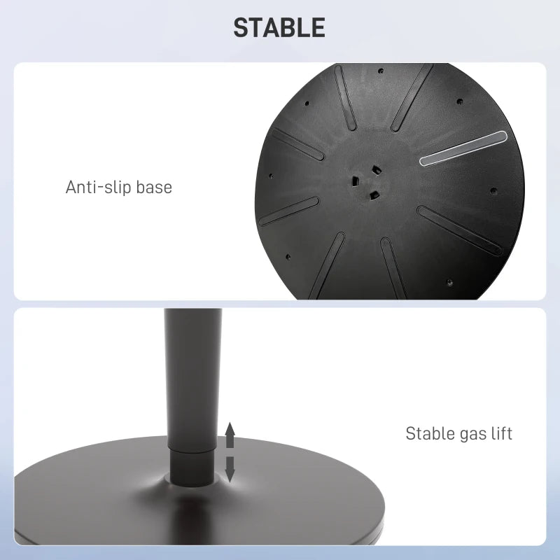 Standing Desk Stool, Ergonomic Wobble Chair, Adjustable Leaning Stool for Office Desks, with Rocking Motion, Black