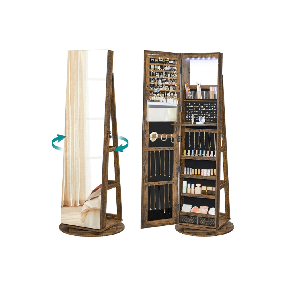 SONGMICS Jewelry Organizers Cabinet with Mirror