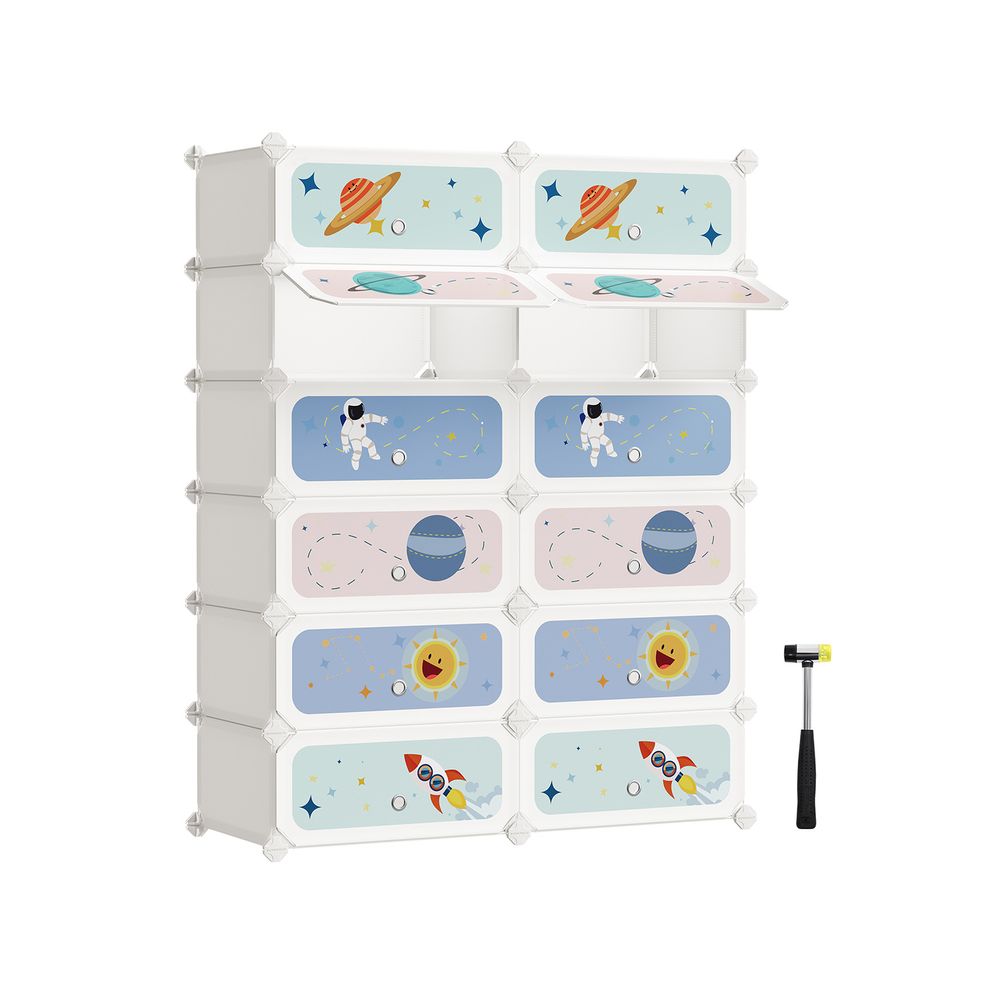 SONGMICS Kids' Shoe Rack with Doors