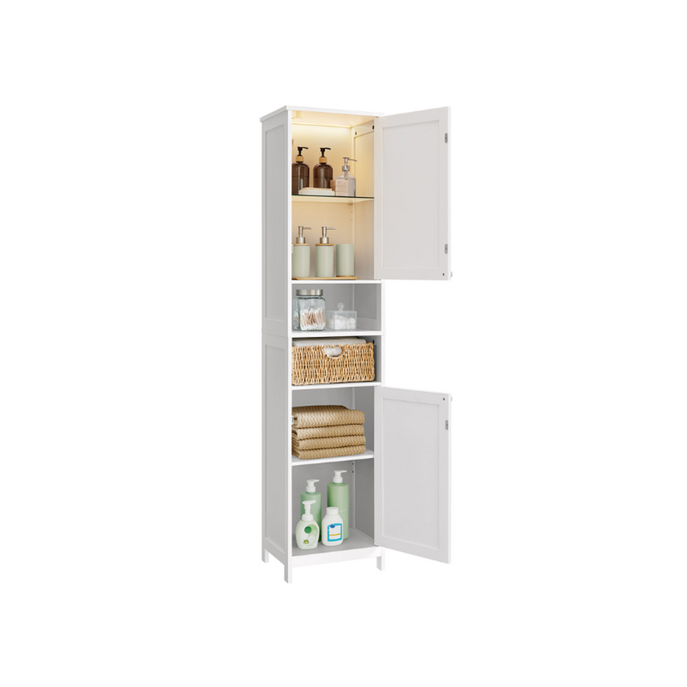 VASAGLE Tall Bathroom Cabinet with Lights