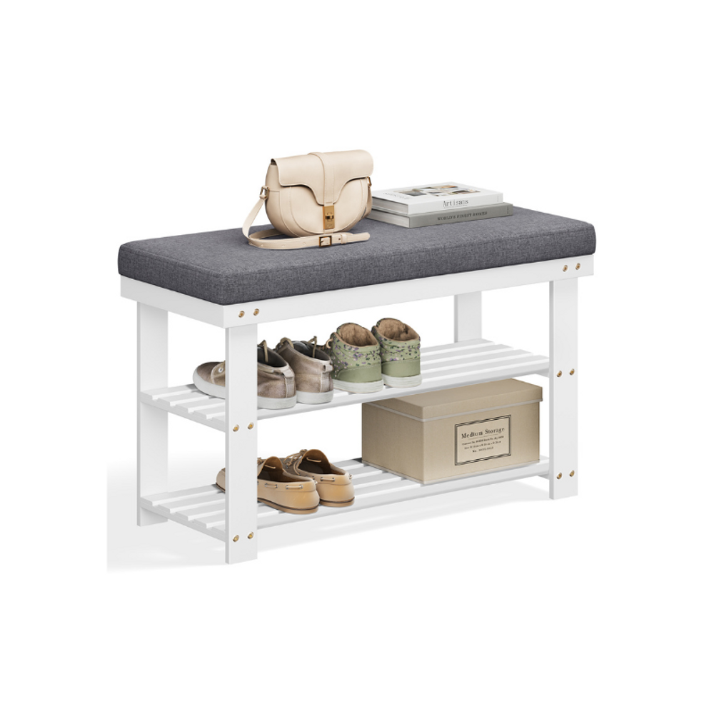 SONGMICS Bamboo Shoe Bench