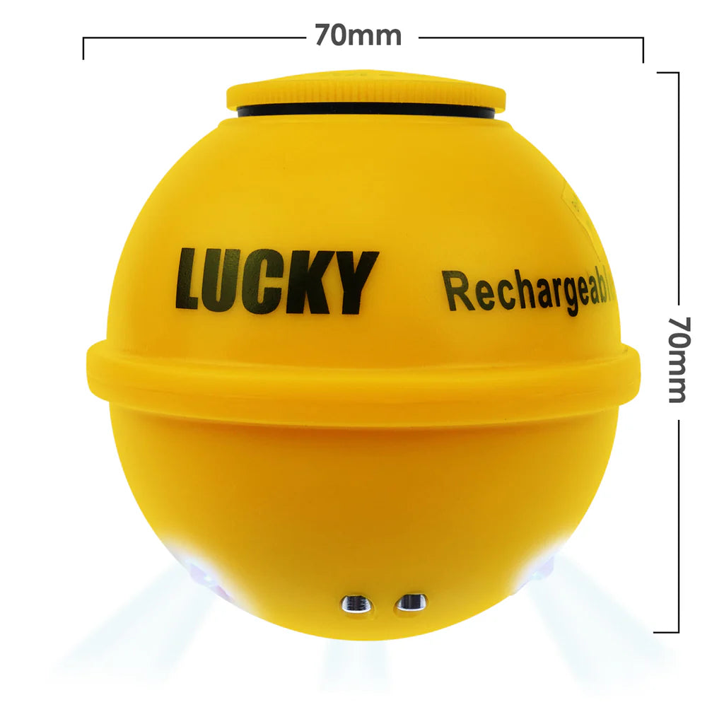 FF-1108-1CWLA Wireless Fish Finder with Rechargeable Sonar Sensor, Fish Attracting Light, 147 ft Depth Detection & 2.4" Color LCD