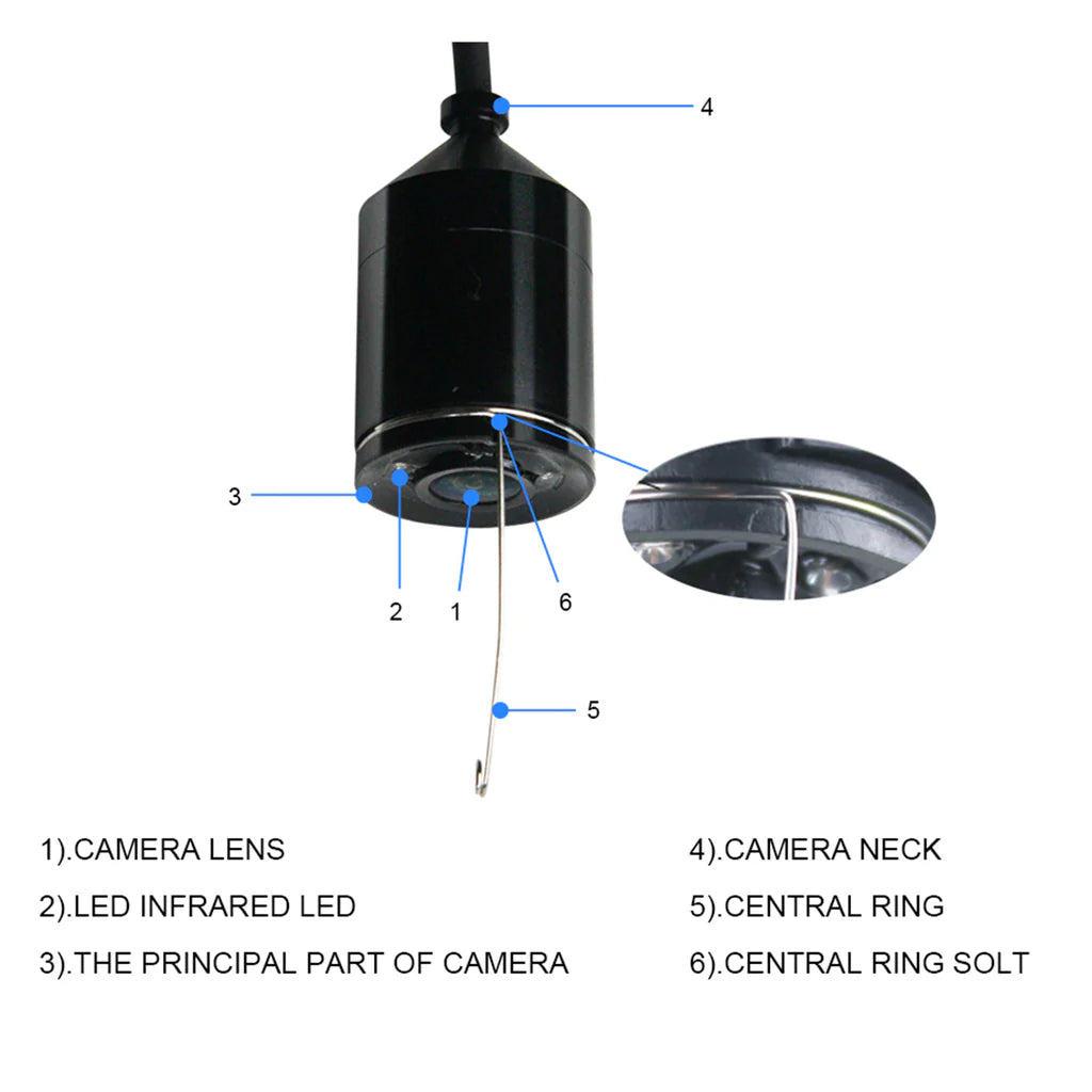FF-180AR Underwater Fishing Camera Fish Locator, 4.3" HD TFT LCD Monitor, Sun Visor, 120° Wide-Angle Camera & 20M Cable
