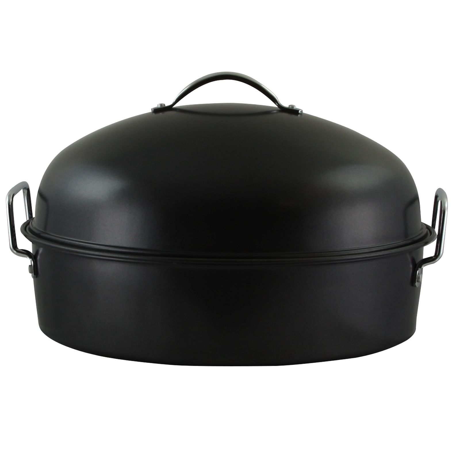Gibson Home Kenmar High Dome Oval Roaster Set in Black - Free Shipping