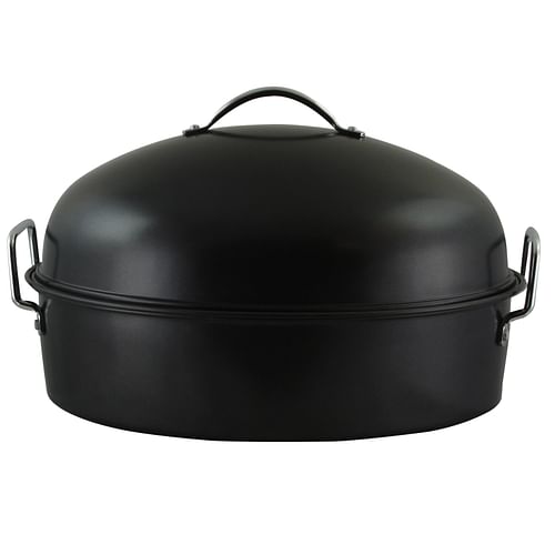 Gibson Home Kenmar High Dome Oval Roaster Set in Black - Free Shipping