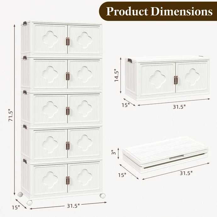 AECOJOY Super Large Foldable Storage Box with Lid