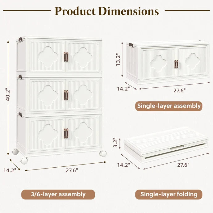 AECOJOY Super Large Foldable Storage Box with Lid
