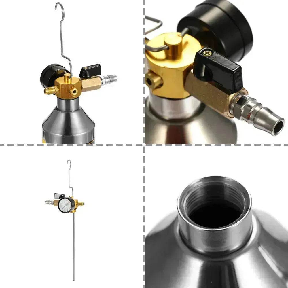 Automotive Air Conditioner System Flush Canister Gun Kit Pipe Maintenance Bottle