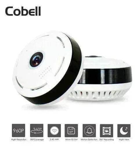 960P HD WiFi IP Camera, 360° Panoramic Fish Eyes Lens