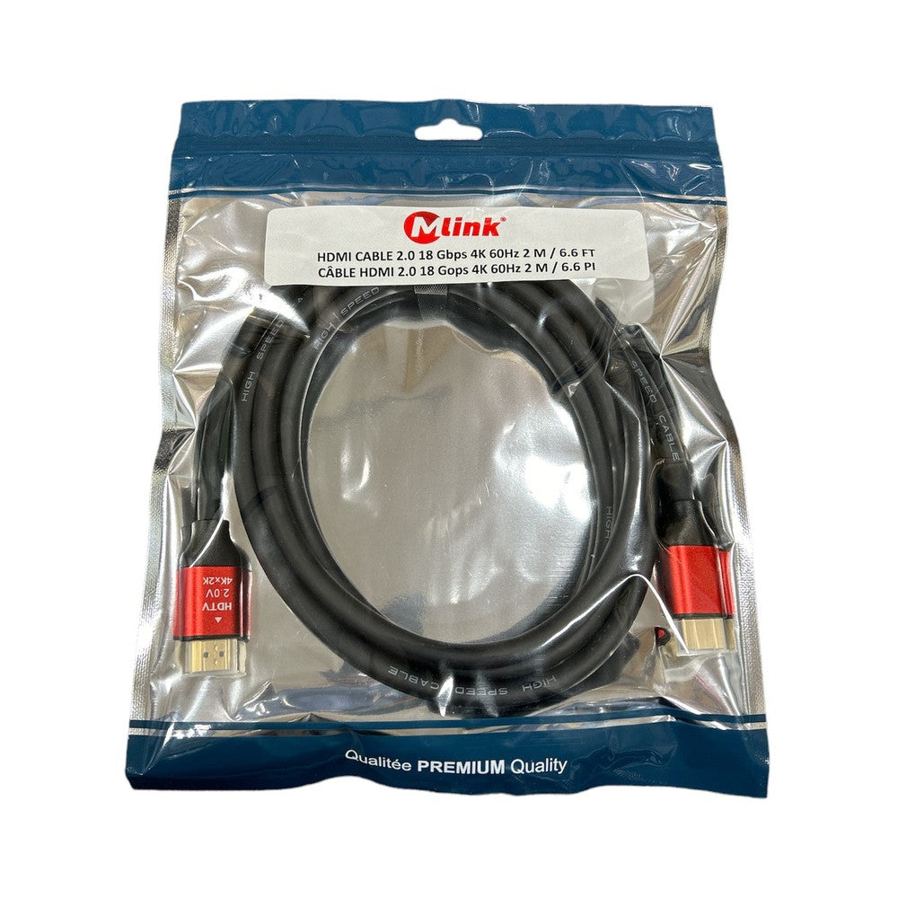 Câble HDMI 2.0 Haute Vitesse UHD 4K 18Gbps HDR 3D