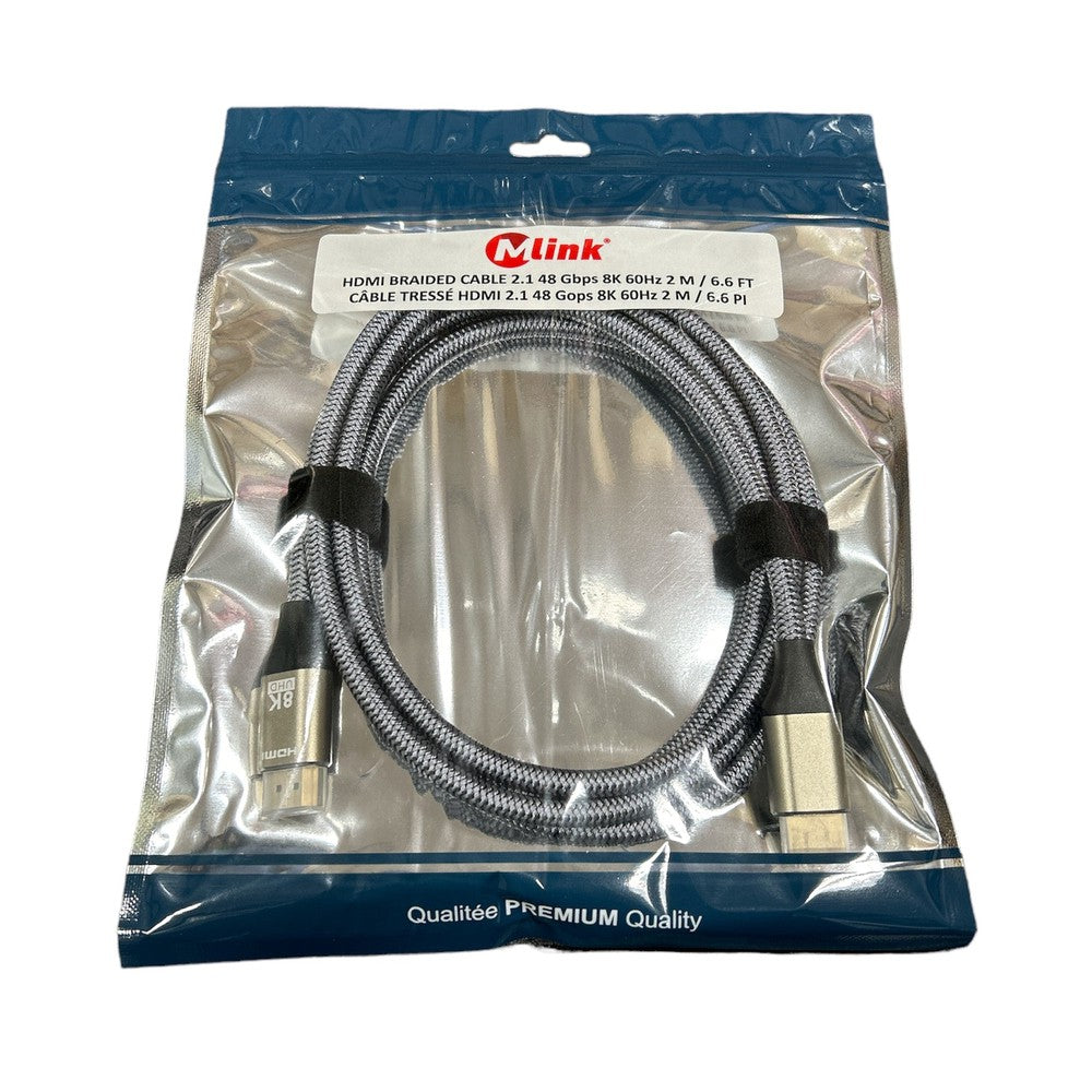 Câble HDMI 2.1 tressé 8K Ultra Haute Définition 48Gbps HDR 3D