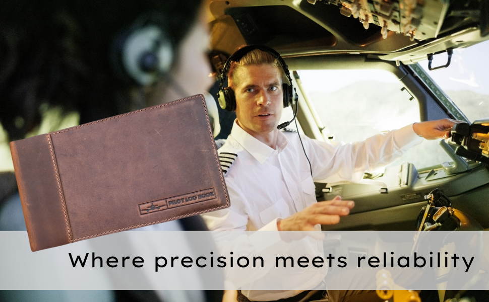 Premium Leather Pilot Log