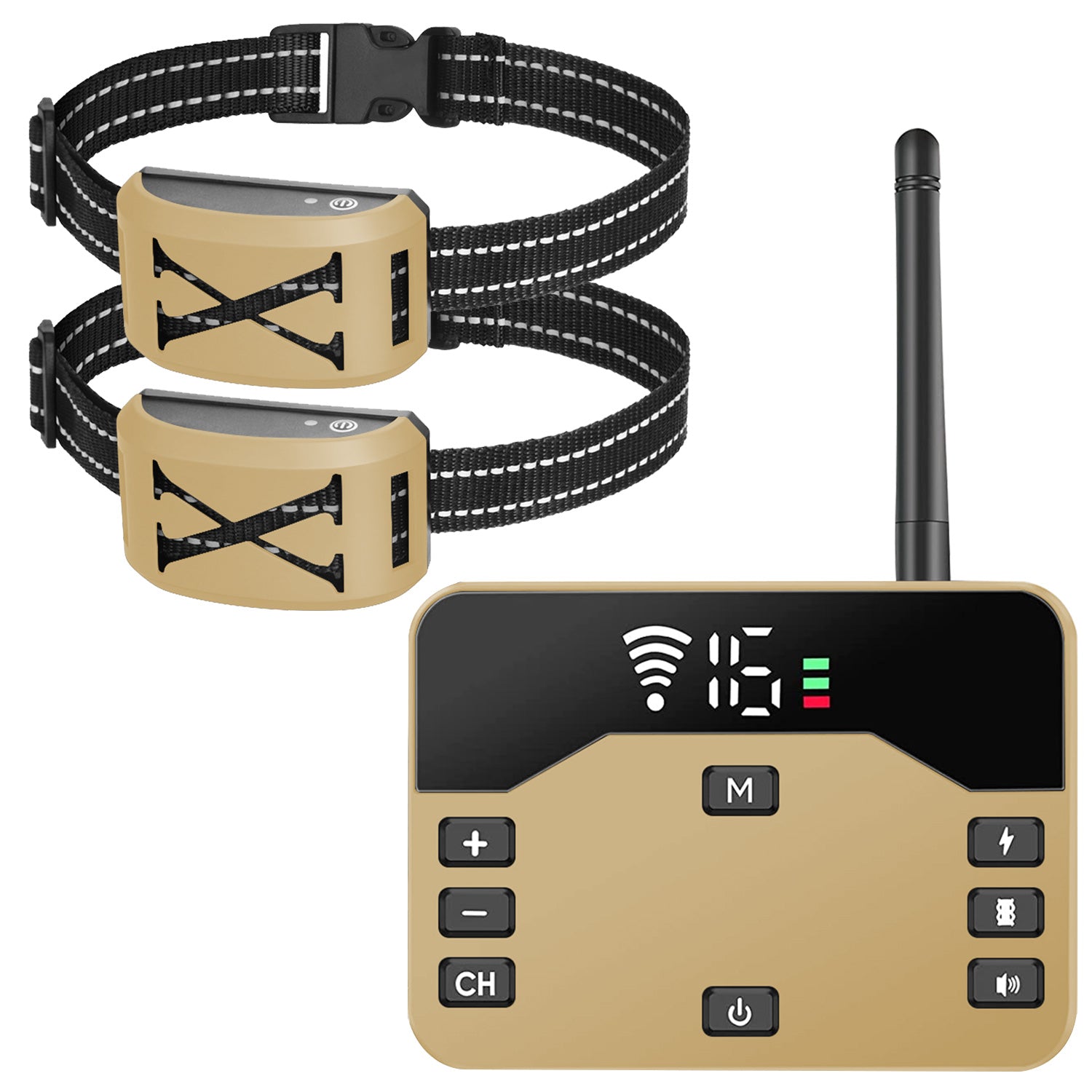 2 In 1 Wireless Electric Dog Fence Waterproof Pet Shock Boundary Containment System Electric Training Collar with 2 Receiver Collars for Small Medium