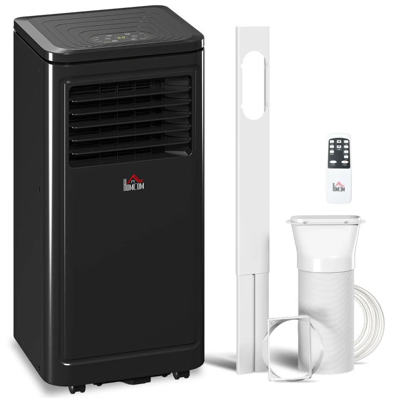 8000 BTU Portable Air Conditioner with Cooling, Dehumidifier, Remote Control, 24-Hour Timer, Window Mount Kit, Black