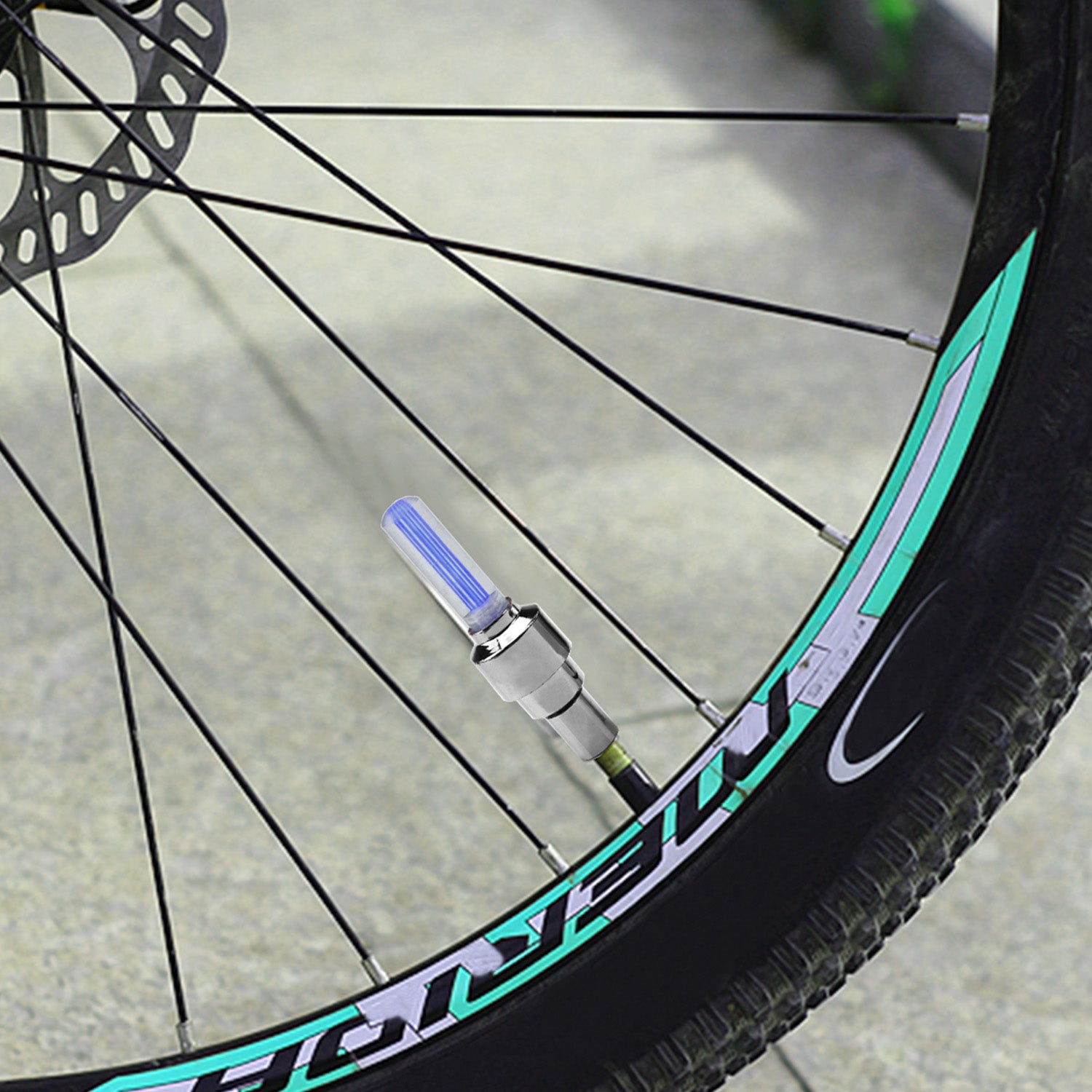 2 LED Tire Valve Caps Light Bike Bicycle Motorcycle Wheel Light Car Tire Valve Lamp w/ Batteries